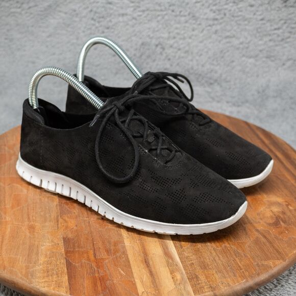 Cole Haan ZeroGrand Women's Modern Oxford/Sneaker, Black Fabric Sz 7.5 B - Picture 1 of 9